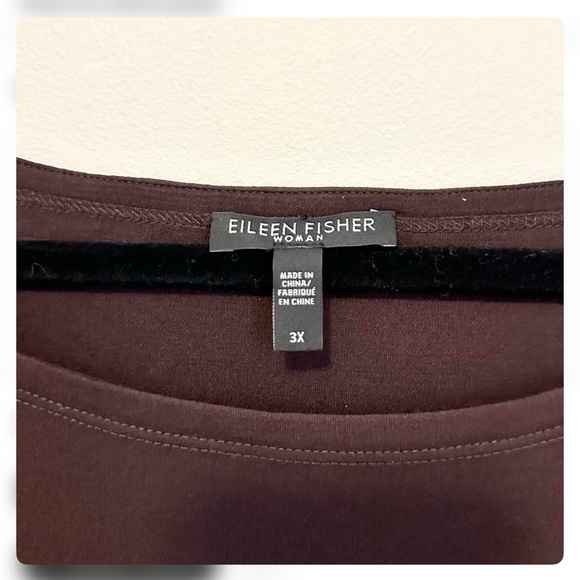 Eileen Fisher 100% Silk Brown Layered Tunic Top 3X Lagenlook Minimalist Airy - Picture 8 of 8